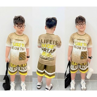 Đồ bộ mặc nhà An Kids cho bé trai bộ đồ thời trang đường phố thun lạnh in 3D màu sắc đẹp và thoáng mát