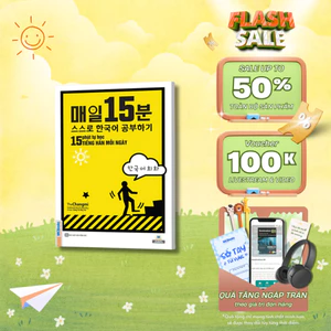 Sách - 15 phút tự học tiếng Hàn mỗi ngày - Mcbooks Chính Hãng