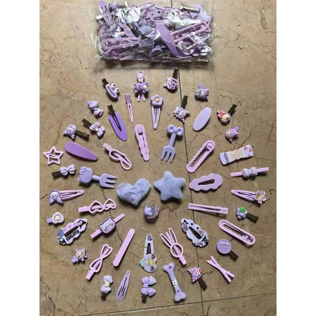 Set 50 kẹp tóc nhiều chi tiết - Set kẹp tóc cho bé gái