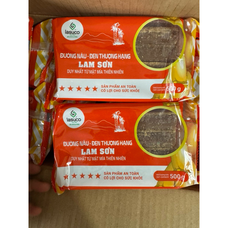 ( Sỉ 1 Thùng  10 kg) Đường nâu - đen thượng hạng Lam Sơn túi 500gx 20 gói (Đường thanh)