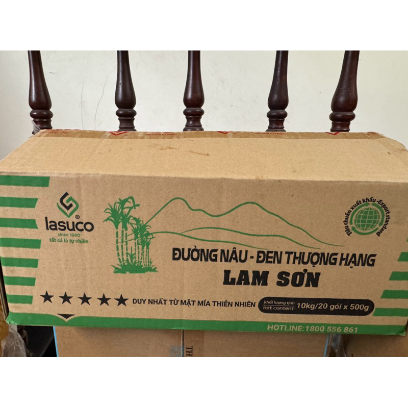 ( Sỉ 1 Thùng  10 kg) Đường nâu - đen thượng hạng Lam Sơn túi 500gx 20 gói (Đường thanh)