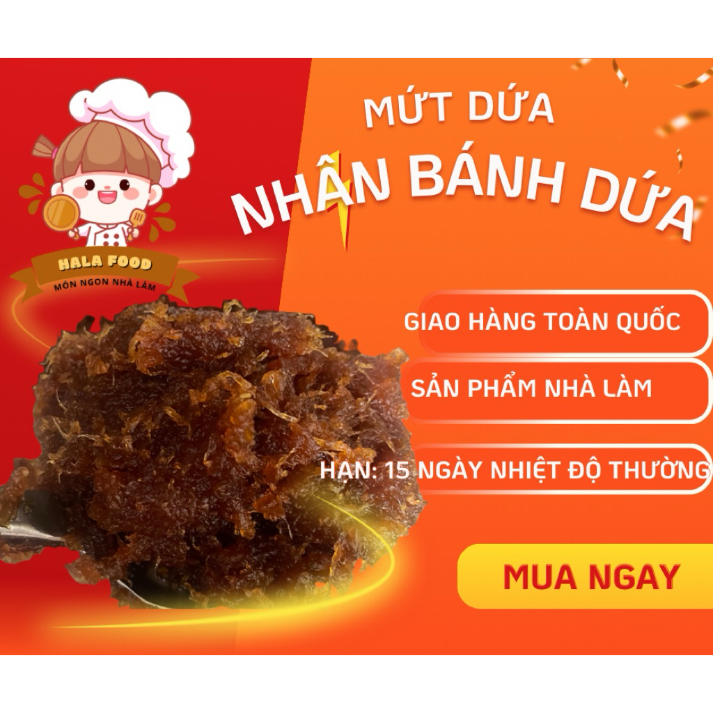 Nhân bánh dứa chua ngọt hài hoà có sợi, nhân bánh dứa sên sẵn