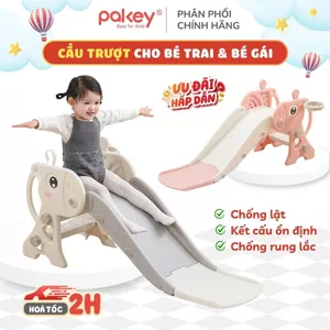 Cầu Trượt Cho Bé Trong Nhà, Ngoài Trời Hình Hươu Có Kèm Vòng Bóng Rổ Và Bóng Rổ Mẫu Mới 2026 - KS04