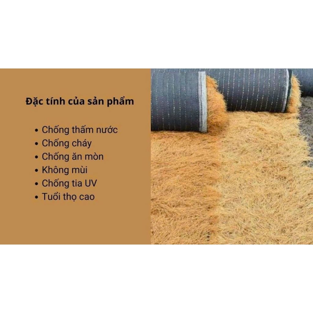 Combo 1m2(1m x 1m) Thảm rơm nhân tạo trải mái, lợp chồi lều trại resort,  trang trí nhà vườn