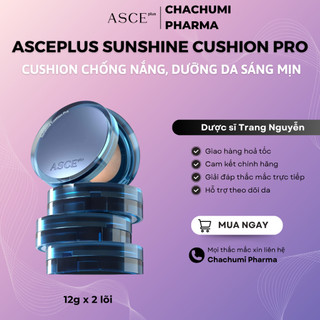 Cushion Chống Nắng ASCE plus Sunshine Cushion Pro–Che Phủ Tự Nhiên,Dưỡng Da Sáng Mịn, SPF50+ PA++++