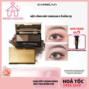 Casrlan Phấn Kẻ Lông Mày Dạng Bột Carslan 2 Màu Hiệu Ứng Kép 3g | NHÍM HOUSE