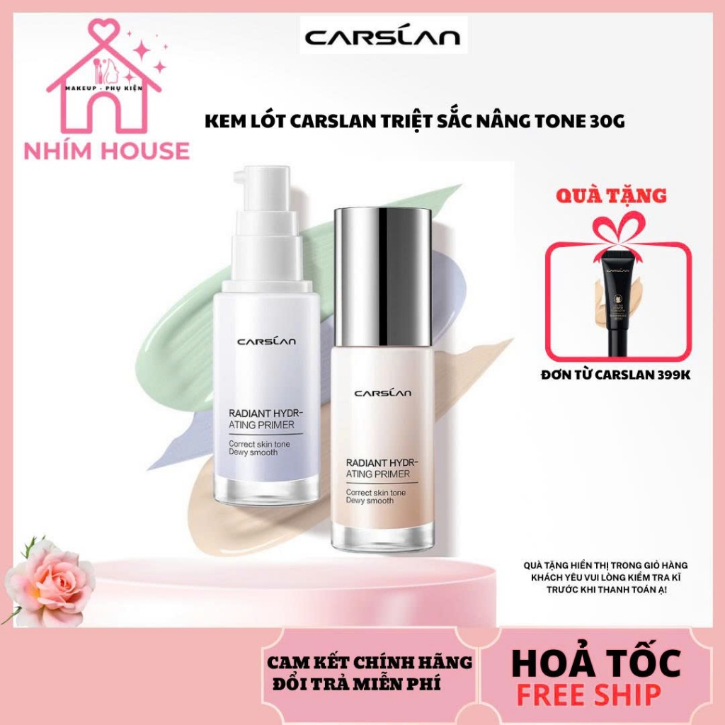 CARSLAN Kem Lót Trang Điểm Carslan dưỡng ẩm nâng tone chỉnh hiệu sắc da 35g |  NHÍM HOUSE
