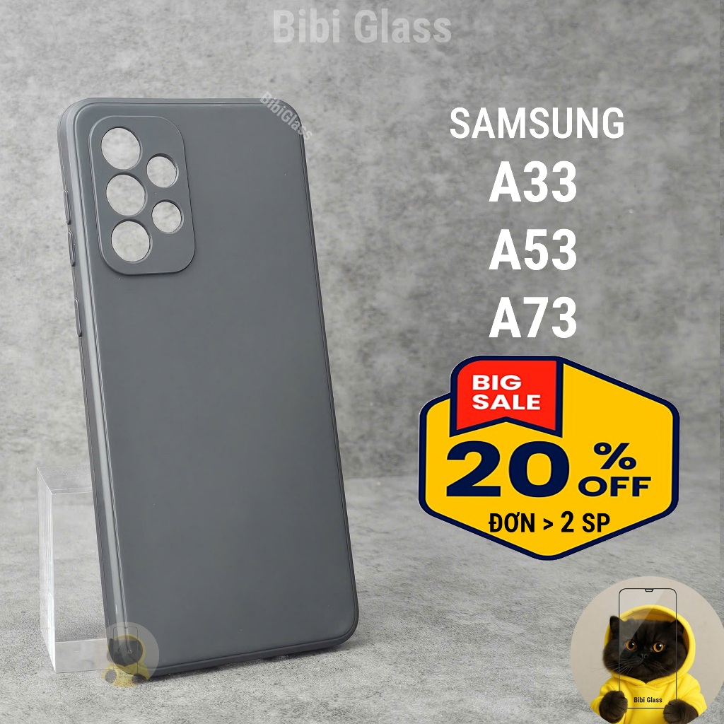 Ốp lưng Samsung A33, A53, A73 5G bảo vệ cam điện thoại cạnh vuông nhựa dẻo tpu Vỏ bao đt ss bibi