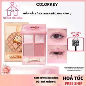 COLORKEY Bảng Phấn Mắt 4 Ô - Icecream Bền Màu Lâu Trôi 4g | NHÍM HOUSE