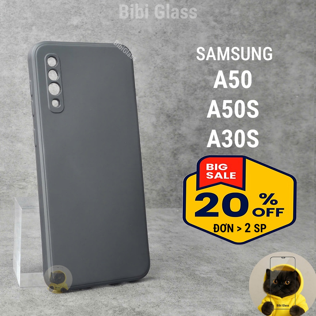 Ốp lưng Samsung A50, A50S, A30S bảo vệ cam điện thoại cạnh vuông nhựa dẻo tpu Vỏ bao ss bibi