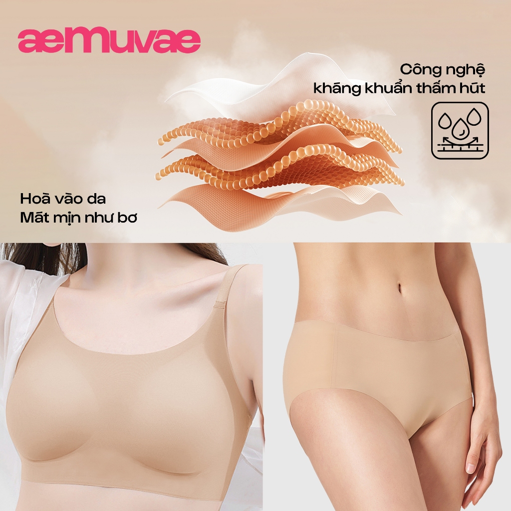 Set nội y không viền Easy Day, ôm sát nâng đỡ, mát mịn như kem nền hoà vào da - Muvae (aeMuvae)