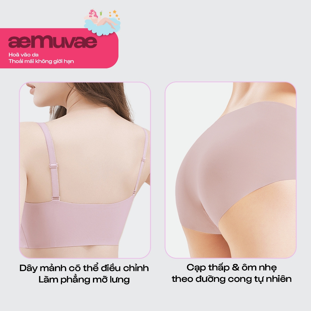 Set nội y không viền Easy Day, ôm sát nâng đỡ, mát mịn như kem nền hoà vào da - Muvae (aeMuvae)