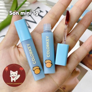 [COLORKEY] (Minisize) Son Tint Nước Colorkey Capybara Vỏ Xanh, Soft Matte Water Tint, 1g