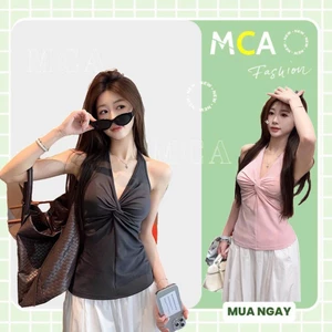 Áo nữ cổ yếm kiểu xoắn ngực MCA phong cách gợi cảm A51399
