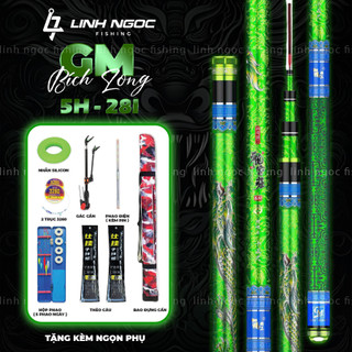 Combo Cần Câu GM Bích Long 5h 28i Chuyên Rô Riếc Chép Cảm Giác Giữ Cá Tốt