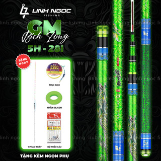 Combo Cần Câu GM Bích Long 5h 28i Chuyên Rô Riếc Chép Cảm Giác Giữ Cá Tốt