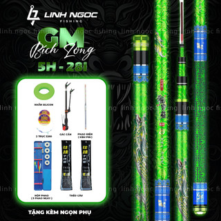 Combo Cần Câu GM Bích Long 5h 28i Chuyên Rô Riếc Chép Cảm Giác Giữ Cá Tốt