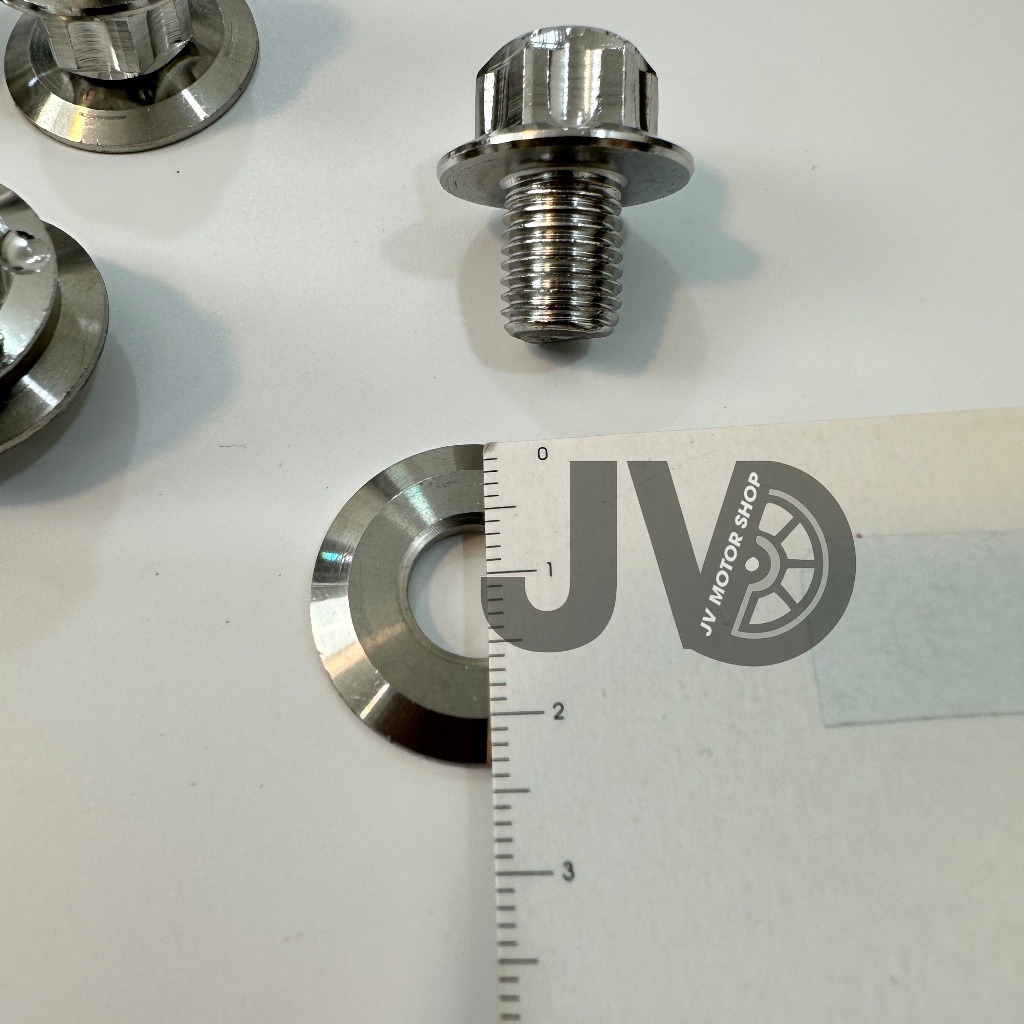 Ốc chân kính Salaya kèm long đền - Chân 10li ren thuận/ ngược - INOX 304 CNC nguyên khối, dễ lắp đặt