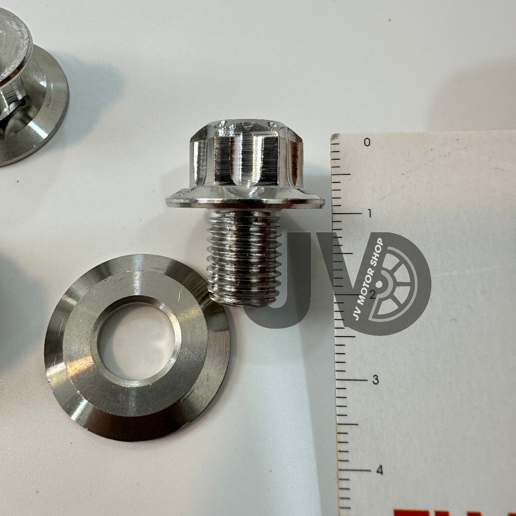 Ốc chân kính Salaya kèm long đền - Chân 10li ren thuận/ ngược - INOX 304 CNC nguyên khối, dễ lắp đặt