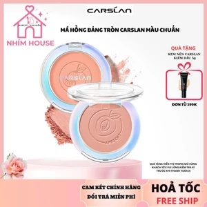 CARSLAN Phấn má hồng tròn tone màu đẹp chất mịn lâu trôi 5.5g | NHÍM HOUSE