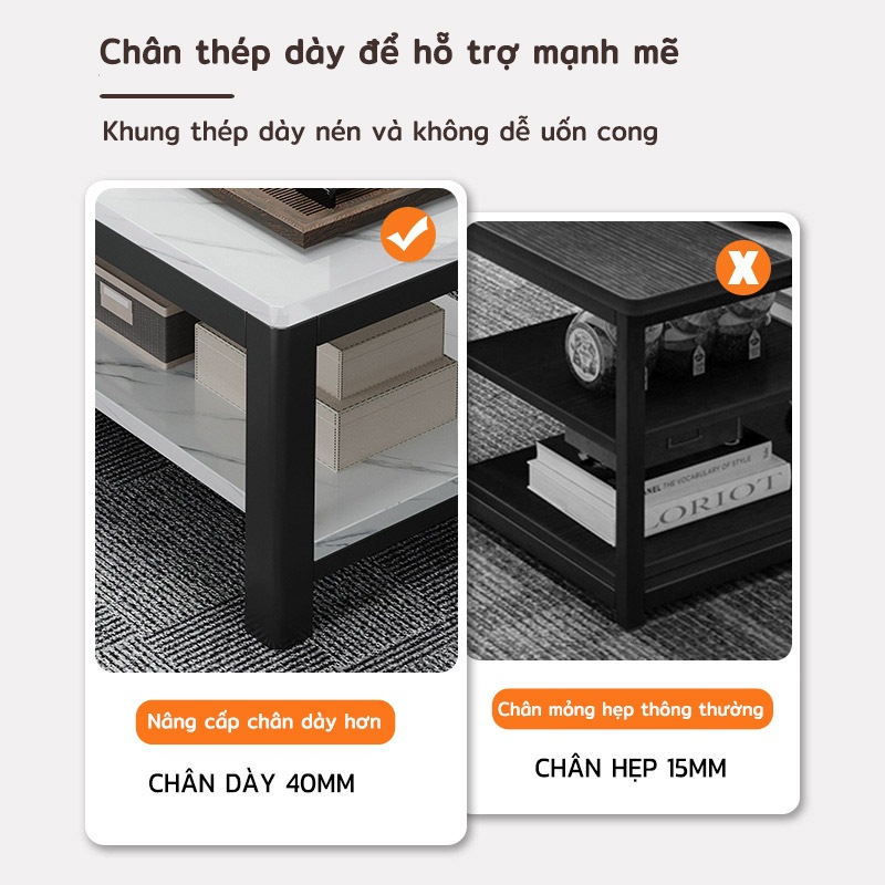 LUX Bàn trà hiện đại, bàn cà phê, phù hợp cho phòng khách, văn phòng, mặt gỗ vân đá cẩm thạch tinh tế, góc an toàn