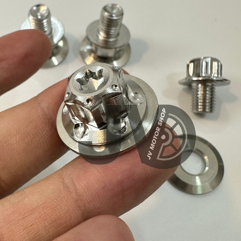 Ốc chân kính Salaya kèm long đền - Chân 10li ren thuận/ ngược - INOX 304 CNC nguyên khối, dễ lắp đặt