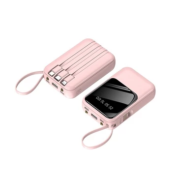 Sạc dự phòng 20000mAh sạc nhanh mini dung lượng lớn có sẵn nhiều dây sạc tích hợp đèn chiếu sáng Linkeetech