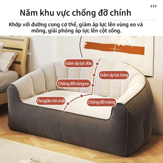 Ghế sofa lười biếng,Vải lanh cotton,Kèm theo hạt xốp,Ngồi lâu mà không bị lún,ghế đôi và ghế đơn