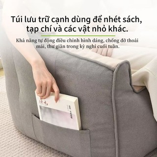 Ghế sofa lười biếng,Vải lanh cotton,Kèm theo hạt xốp,Ngồi lâu mà không bị lún,ghế đôi và ghế đơn