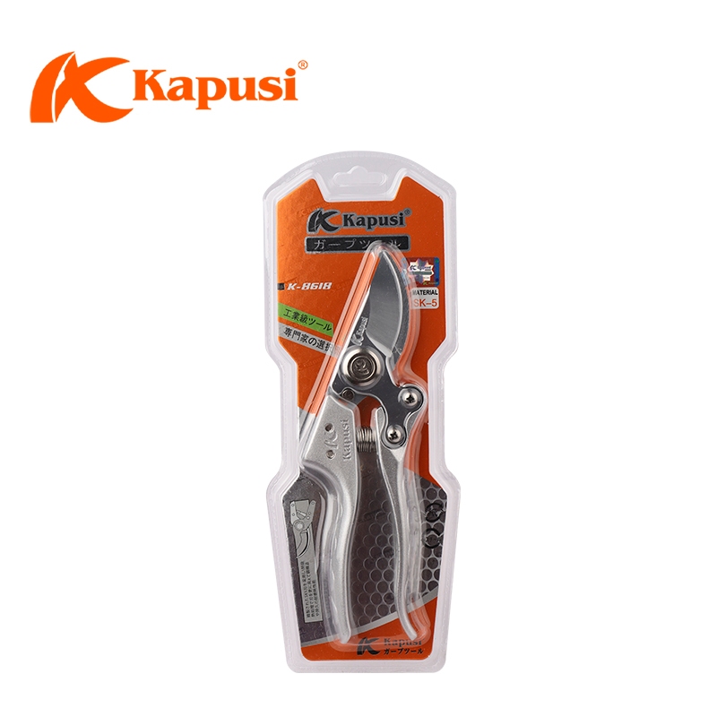 Kéo Cắt Tỉa Cành Cây Kapusi K-8618 – Thép SK5, Kích Thước 8 Inch (20cm)