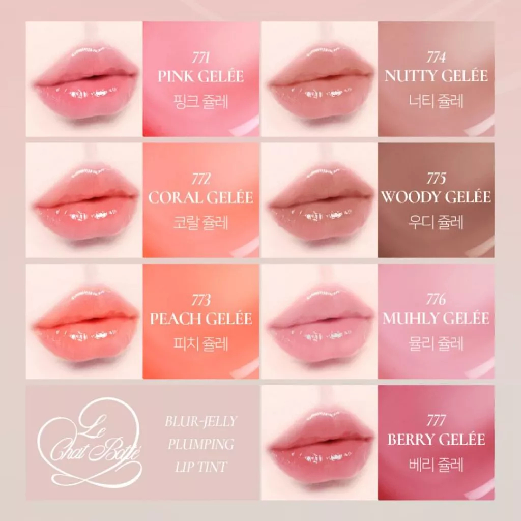 Son Tint Bóng Cho Đôi Môi Căng Mọng Dinto Blur-Jelly Plumping Lip Tint (7 màu) [Le Chat Botte Collection]