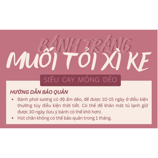 Sỉ 10kg bánh tráng muối tỏi xì ke siêu cay