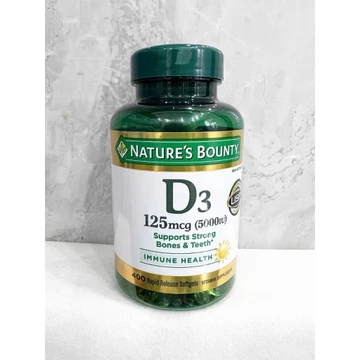 Date T2/2027_ Bổ sung Vitamin D3 Nature’s Bounty Vitamin D3 5000IU 400 viên của Mỹ