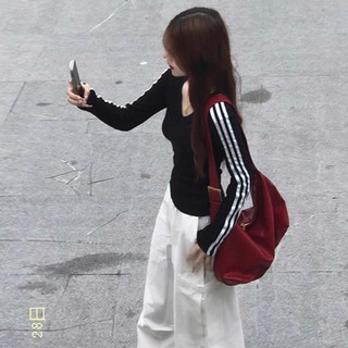 áo croptop tay dài đen nữ cổ chữ v mùa hè hàn quốc Eleclassm áo thun tay dài local brand