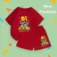 Bộ Cộc Tay Cho Bé – Hình Nhóm Bạn Phiêu Lưu Đi Muôn Nơi, Vải Thun Cotton Mềm Mại, Thoáng Khí (M 226)
