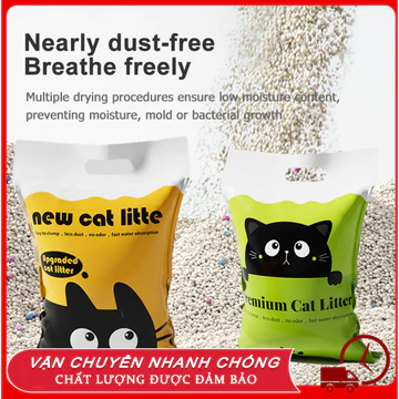 ✅Cát Vệ Sinh Cho Mèo 12L Cát Vệ Sinh Cho Mèo túi Cát Nhật đen siêu vón, khử mùi, thấm hút Cát vệ sinh mèo Cát mèo