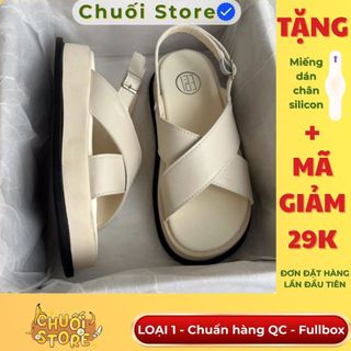 Dép quai hậu nữ da PU tổng hợp dệt vải đế cao su thoải mái mềm mại êm ái dịu dàng