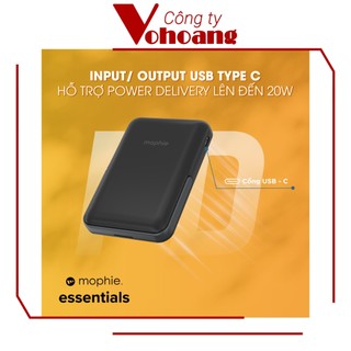 Sạc dự phòng Không dây 15W Mophie Essentials Snap+ Powerstation 10,000mAh Có chân chống