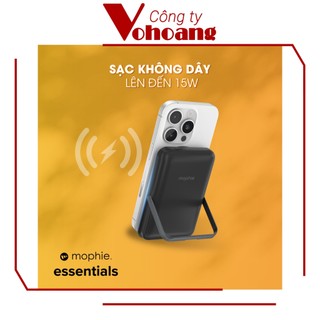 Sạc dự phòng Không dây 15W Mophie Essentials Snap+ Powerstation 10,000mAh Có chân chống