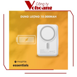 Sạc dự phòng Không dây 15W Mophie Essentials Snap+ Powerstation 10,000mAh Có chân chống