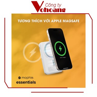 Sạc dự phòng Không dây 15W Mophie Essentials Snap+ Powerstation 10,000mAh Có chân chống