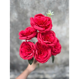 Chùm hoa Ohara 7 bông cao cấp -Hoa giả decor