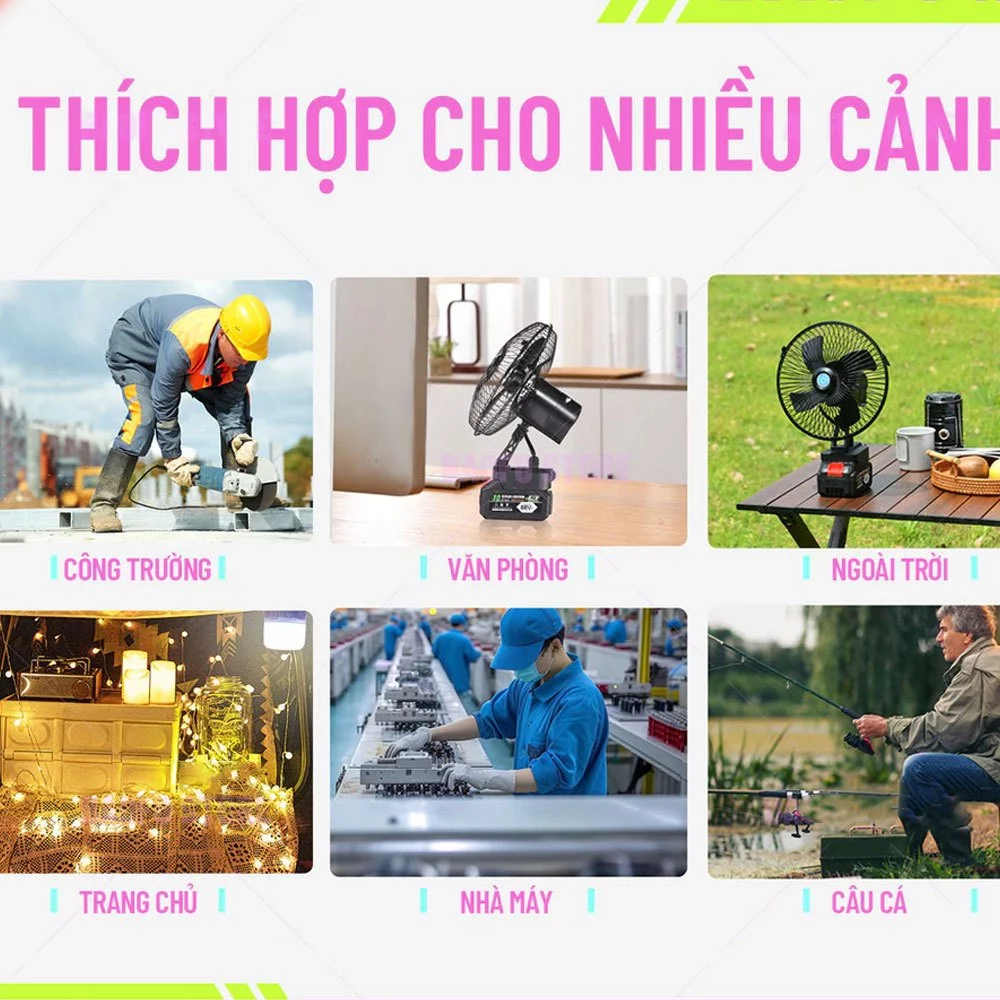 Quạt Tích Điện Makita 8inch: Giải Pháp Thoáng Mát Khó Cưỡng Cho Ngày Nắng Nóng - Chi tiết 5