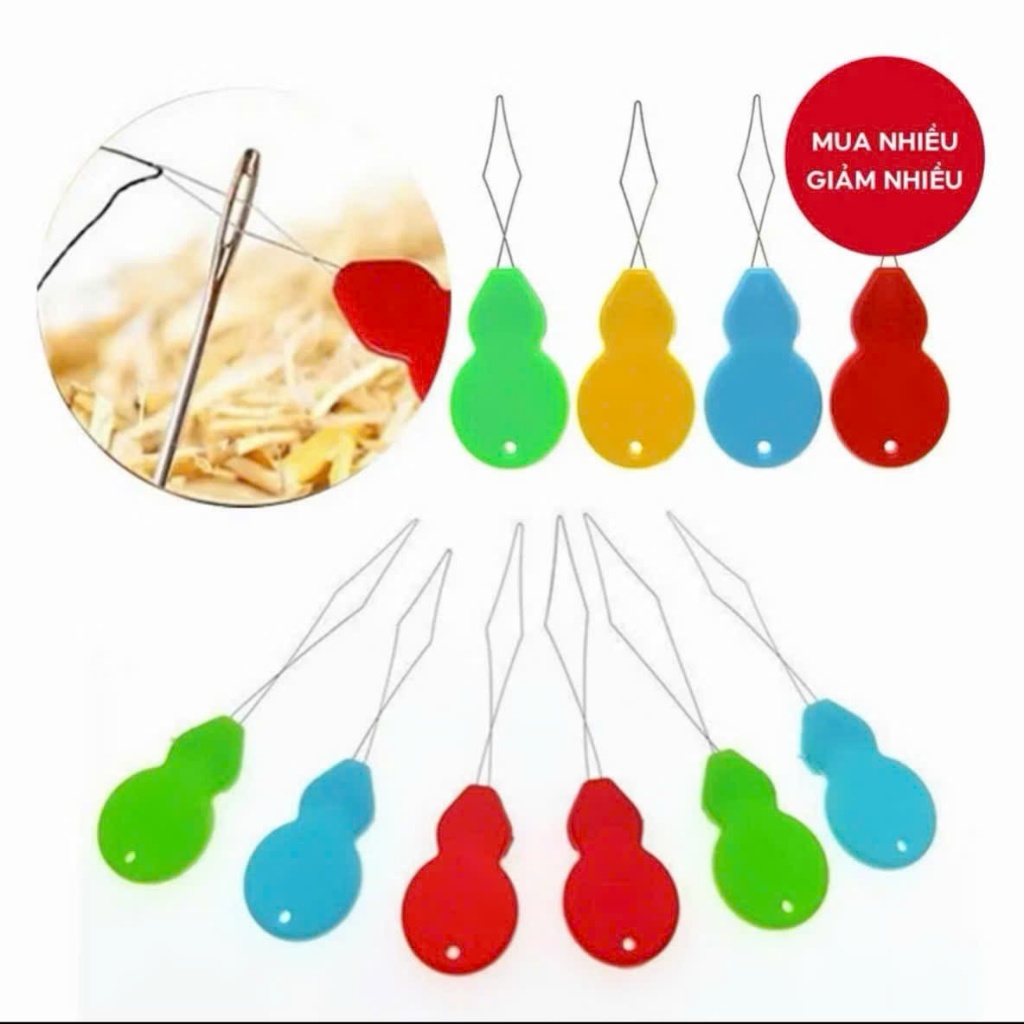 Sét 10 cái dụng cụ xỏ kim bằng nhựa nhiều màu sắc