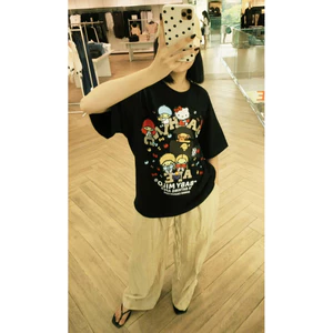 Mẫu Áo Thun Bape Unisex Nam Nữ Form Rộng Chất Vải Cotton Dày Dặn