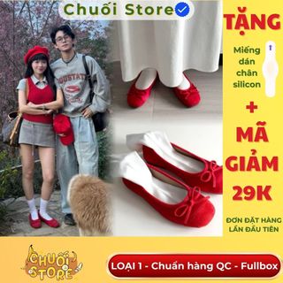 Giày bệt nữ da PU tổng hợp dệt vải đế cao su cao cấp nhẹ chân êm ái thoải mái