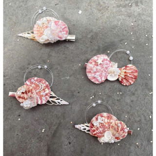 [CÓ SẴN] Kẹp Tóc Vỏ Sò Biển Handmade Xinh Xắn - Hồng