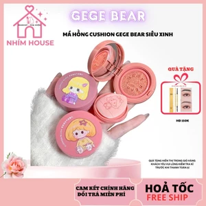 Gege Bear Má Hồng Trang Điểm Với Mini Puff Blush Chất Lỏng Nhìn Tự Nhiên | NHÍM HOUSE
