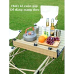 Bộ bàn du lịch xếp gọn siêu nhẹ, bộ 1 bàn 6 ghế gấp gọn phù hợp  dã ngoại câu cá cho cả gia đình — ảnh 7