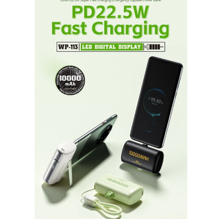 [CHỨNG NHẬN CCC] Cục trữ điện mini 10000 WK Design WP-113 lõi pin 21700, In/Out PD 20W Kèm cáp 2 đầu
